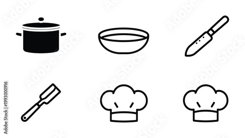 Culinary Essentials: A minimalist collection of essential kitchen tools and accessories, perfect for any home chef and cooking project.