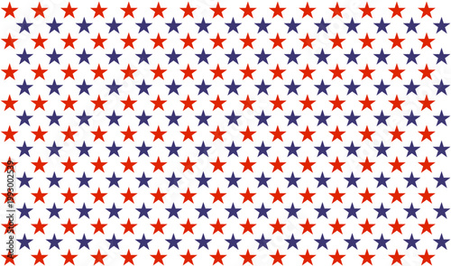 Seamless pattern with stars on the concept of the American flag. USA celebration background Independence Day, Presidents Day, Labor Day. Vector illustration