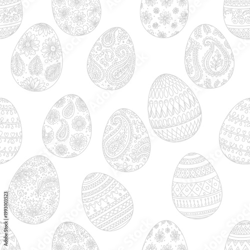 Easter eggs with decorative patterns.