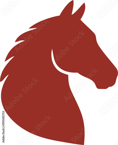 red horse head illustration