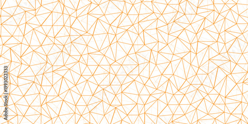 Abstract of simple golden line triangle pattern geometric background. Seamless geometric polygonal repeatable pattern swatch background, Trendy design vector background for web backdrop orpaper print.