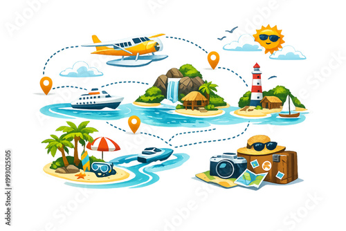 Fotografía Island hopping adventure and travel fun, island hopping adventure, tropical trav