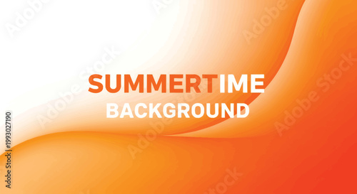 Summertime background, orange white gradient, vector summer backdrop