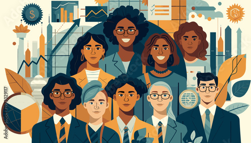 This illustration conveys a sense of strategic planning and worldwide market assessment, ideal for business reports, analytical content, and presentat