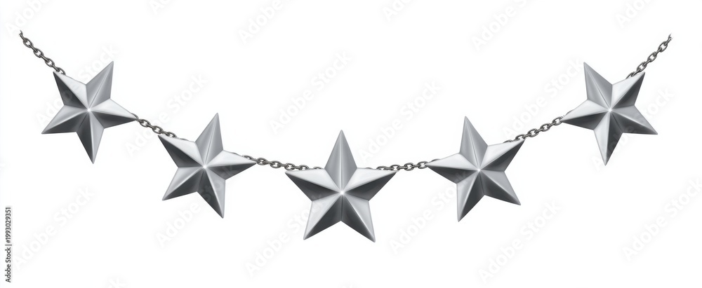 Obraz premium Silver stars frame ideal for star garland or decorative separator use.