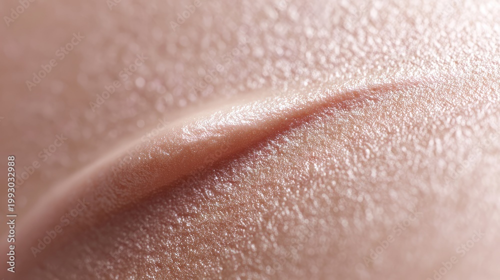 Fototapeta premium Close-up of Smooth Skin Texture with Subtle Shadow and Highlights Highlighting Natural Beauty and Softness for Health and Beauty Applications