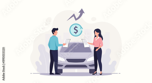 Car Deal Transaction: Buying and Selling a Vehicle with Financial Growth