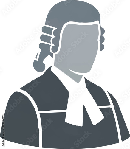 Judge, lawyer, legal, professional, silhouette, icon, gray, white