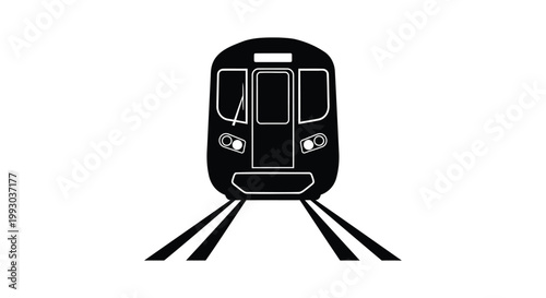 Train, subway, metro icon, transportation symbol, rail vehicle