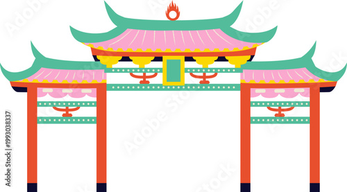 Chinese temple gates