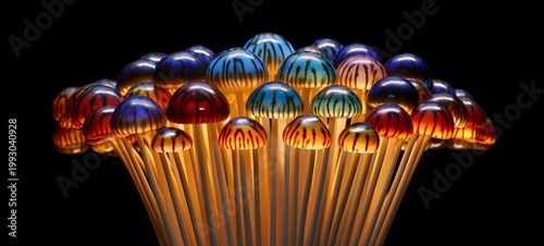 mushroom shaped matchstick carving ,generative AI