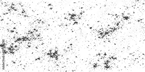 Abstract white grunge texture background with black splatter spots and distressed rough surface design