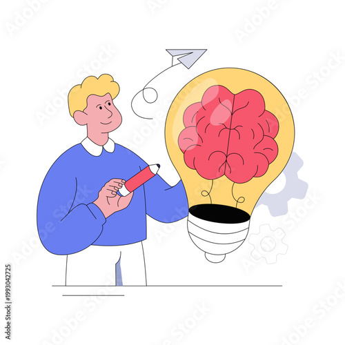 An illustration design of creative mind