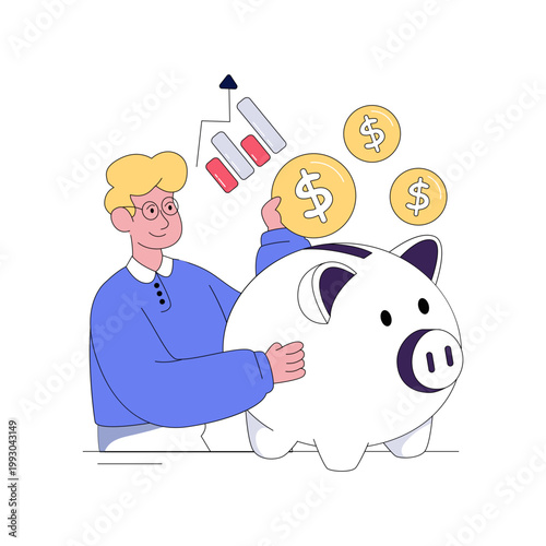 Modern design illustration of savings 