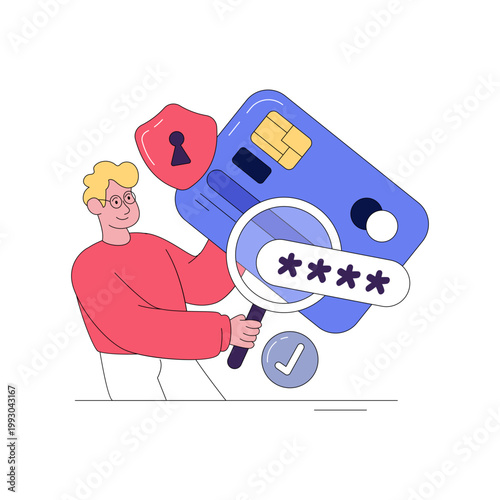Εκτύπωση καμβά Modern design illustration of atm card