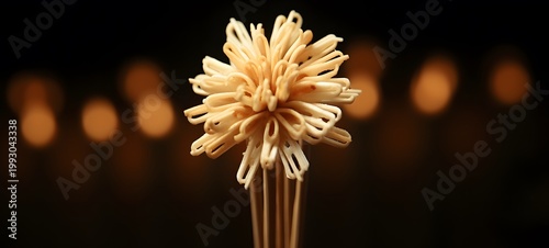 jasmine Flower shaped matchstick carving,generative AI