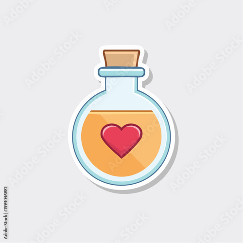 Love Potion Bottle with Heart Icon