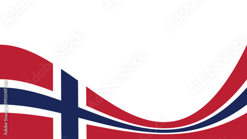 Norwegian Flag background vector design.