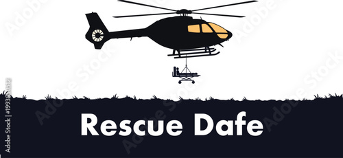 Helicopter rescue operation saving a person from a dangerous situation