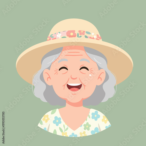 FLAT ILLUSTRATIONS OF GRANDMOTHERS FROM AROUND THE WORLD FULL OF LOVE AND AFFECTION
