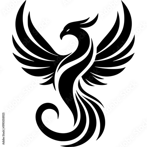 Phoenix Bird Icon Vector