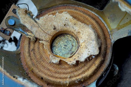 Photo of broken speaker from radio