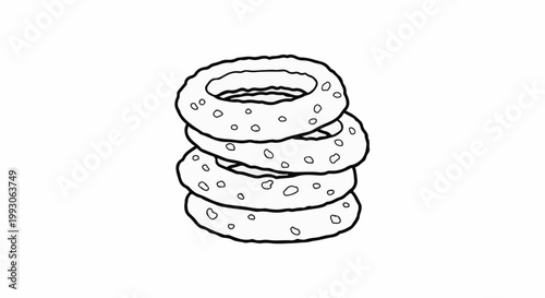 Stack of four hole-punched rings, each with scattered smaller holes