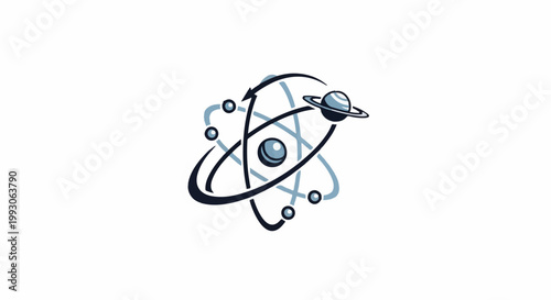 Atomic structure with orbiting planet