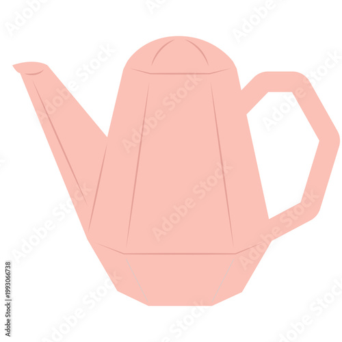 Minimalist Pink Teapot Vector Icon