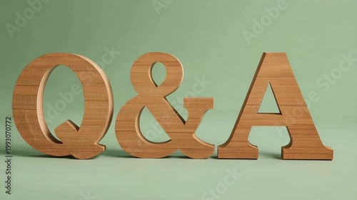 Q&Aの文字は同一で竹素材のブロックを用い緑の背景でサステナブル表現