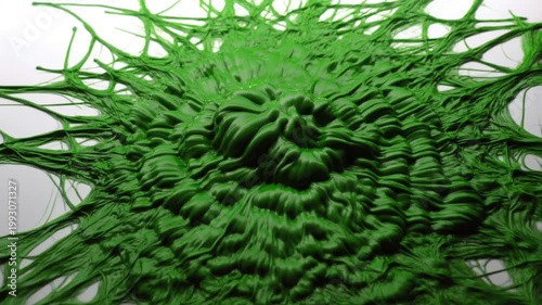 Green Textured Yarn Bundle Centered on Minimal White Background for Craft Design