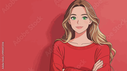 Portrait of a Young Woman with Green Eyes