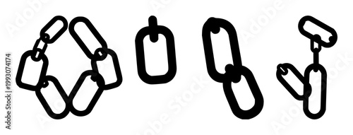 Supply chain management icons set with solid black single-line symbols on white background featuring supply chain, management, links with logistics and flow