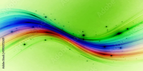 A vibrant display of color waves dancing across the scene. A beautiful visual that invites the viewers to delve into a world of harmony and energy. 