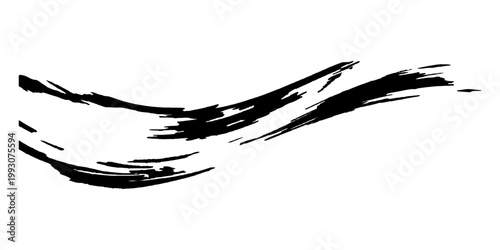 Dynamic brushstroke design: A bold black brushstroke, full of movement, artfully dances across the space, evoking a sense of artistic energy.