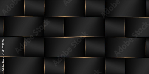 Abstract Luxury background. polygonal pattern. black and gold lines. Vector illustration.eps10