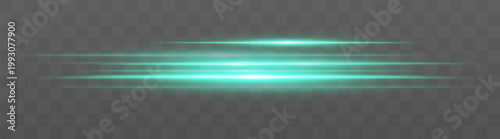 Abstract light streak. Horizontal glow bands with soft blur edges, layered lines forming elongated flare across center, smooth gradient intensity with diffused edges on transparent background