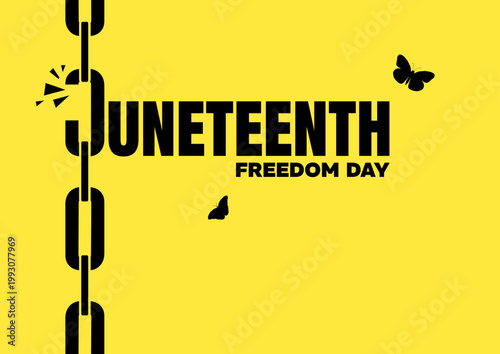 Juneteenth banner. Freedom day. Juneteenth Independence Day.	