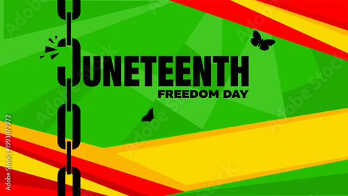 Juneteenth banner. Freedom day. Juneteenth Independence Day.	