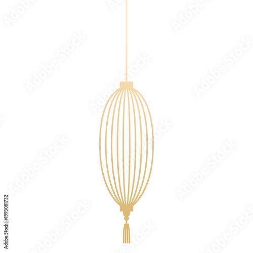 Line art thin lantern