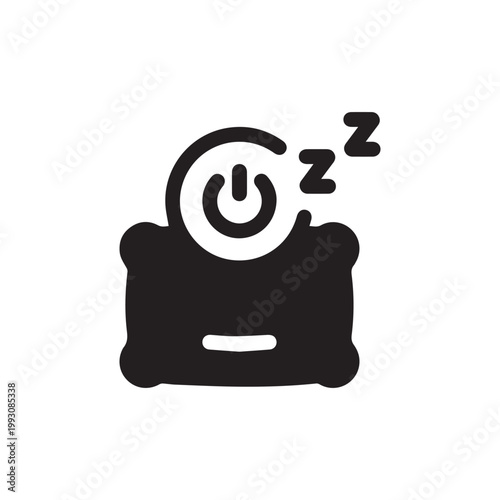 Power Off Glyph Icon. Single icon, glyph vector icon
