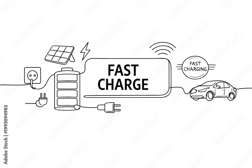 Fototapeta premium Electric Vehicle Charging Concept