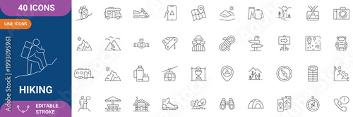 Foto Hiking Icon Set