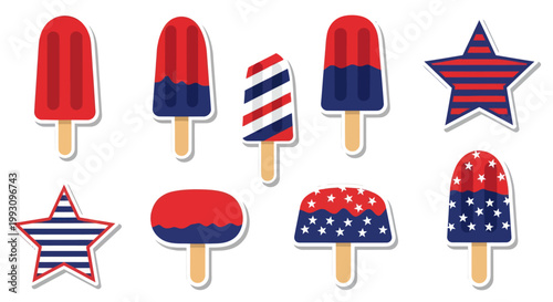 American Independence Day Ice Cream Treats.