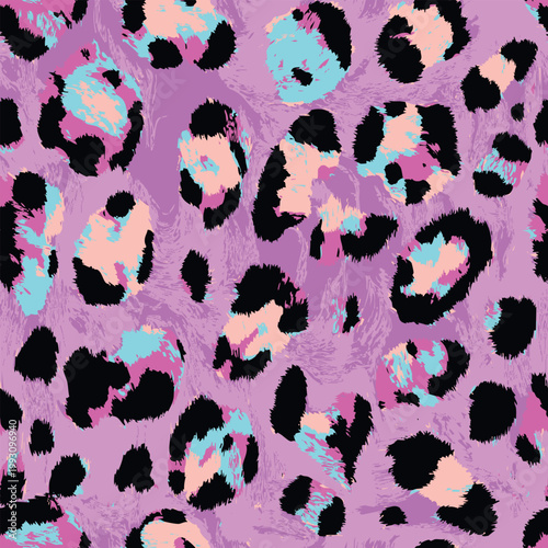  pink leopard print with  Abstract elements. Grunge texture background. Wallpaper for girls. Fashion style pattern