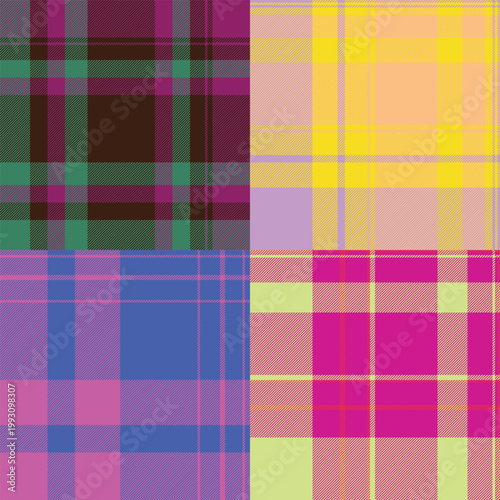 Seasonal tartan collection built for long term reuse. Autumn plaid remains relevant year after year. Vector structure supports updates.