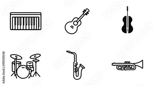 Musical Symphony: A collection of musical instruments, each ready to compose the melodies of life. 