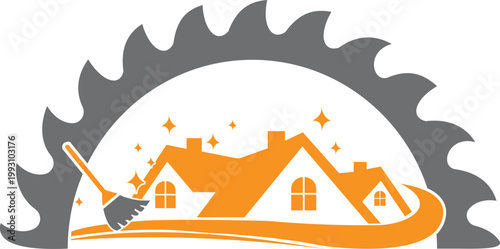 Illustration graphic vector of cleaning services concept logo design