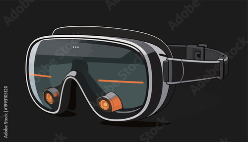 Futuristic Virtual Reality Goggles Illustration