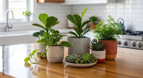 A modern kitchen with white cabinets, stainless steel appliances, and a large island with a sink and a cooktop.